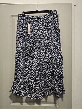 Leopard Sketch Crinkle Skirt PL